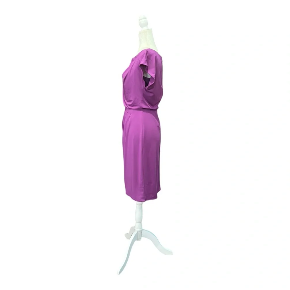 Vince Camuto Side Drape Cocktail Dress Purple Size 4 - Picture 10 of 11